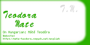teodora mate business card