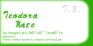teodora mate business card